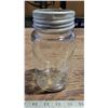 Image 10 : 2 Vintage Glass Quart Sealers “Jewel” Jars – 1 Glass Lid Marked “Jewel”, Insulator #16 – all glow or