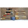 Image 1 : Wooden Handled Tools + 2 Corning Ware Handles