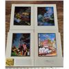 Image 2 : 4 Metallic Colored Etched Prints by “Paul Detlefsen” –  8x10inch