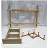 Image 1 : Wood Display Shelves, great for essential oil bottles, hanging necklaces, etc. large one 18x24 inch