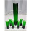 Image 1 : 1970’s Green Glass Martini Cocktail Set – with mixer and 6 glasses