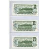 Image 2 : Lot of 3 Consecutive Serial Number 1973 $1. Crow-Bouey signatures. AMU Prefix. Serial Numbers 767955