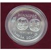 Image 1 : 1974 Specimen Silver Dollar. Centennial of Winnipeg. Housed in a black case.