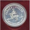 Image 1 : 1975 Specimen Silver Dollar. Centennial of Calgary. Housed in a black case.