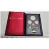 Image 2 : 1987 Double Dollar Proof Set. Silver Dollar commemorates explorer John Davis. Coins display Ultra He