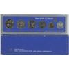 Image 2 : 1973 Israeli Mint Set. 6-coin set from 1 agora to 1 lira. Housed in original case & box of issue.