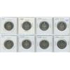 Image 1 : Lot of 8 Canadian Nickel 50 Cents. Includes 1968, 1969, 1970, 1971, 1974, 1975, 1980 & 1982. Coins g