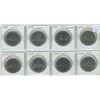 Image 1 : Lot of 8 Canadian Nickel Dollars. Includes 1968, 1972, 1974 Winnipeg, 1975, 1976, 1979, 1980 & 1986.