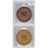 Image 1 : Lot of 2 Louis “Scoop” Lewry, Canadian Numismatic Association 1987 – 1989 Presidential Medals in 2 d
