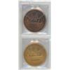 Image 2 : Lot of 2 Louis “Scoop” Lewry, Canadian Numismatic Association 1987 – 1989 Presidential Medals in 2 d