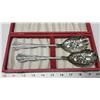 Image 2 : AI Sheffield, England - EPNS - Decorative large spoon and spork set, in case