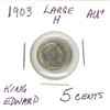 Image 1 : 1903 Large H High Grade 5¢