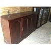 Image 4 : Vintage Red Cedar Hutch - glass shelves/light