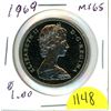 Image 1 : 1969 Canadian voyager dollar - MS65
