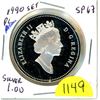 Image 1 : 1690-1990 300th anniversary of Kelsey exploration - Canadian silver dollar - SP67