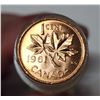 Image 2 : Roll of 1961 Canadian pennies (50)
