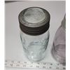 Image 2 : 2 Glass mason jars - Beaver & purple glass "New Gem"
