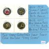 Image 1 : 2 Toonies; 2022 Summit Series Color/Noncolor Set and 2 Loonies; 2022 Alexander Graham Bell Color/Non