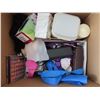 Image 1 : Box of misc. Household items - including several pairs of glasses