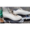 Image 2 : White Skates, Skate Blade Protector and Brown Shoes