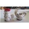 Image 5 : antique chicken teapot, creamer cup and sugar bowl