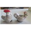 Image 6 : antique chicken teapot, creamer cup and sugar bowl