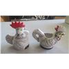 Image 7 : antique chicken teapot, creamer cup and sugar bowl