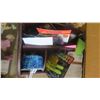 Image 3 : assorted office supplies, craft supplies, fabric, etc.