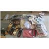Image 1 : fabric, knick knacks, sandals, etc.