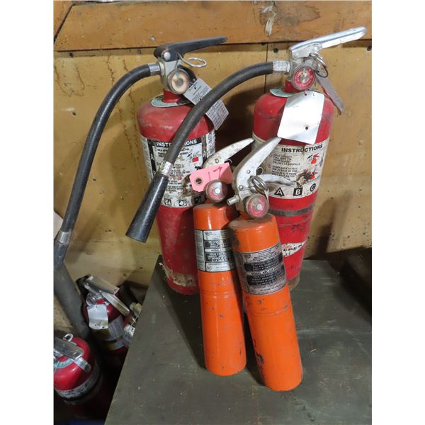 4 Fire extinguishers (2 small)
