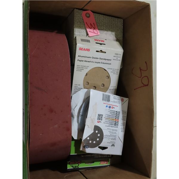 Assorted sand paper in box
