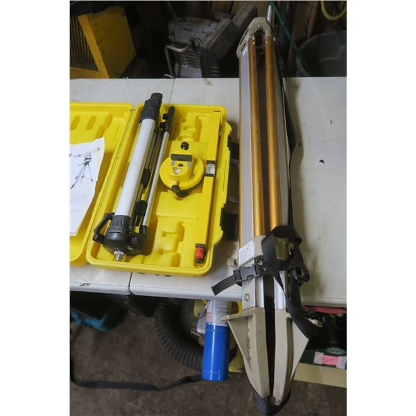 laser level set and tripod