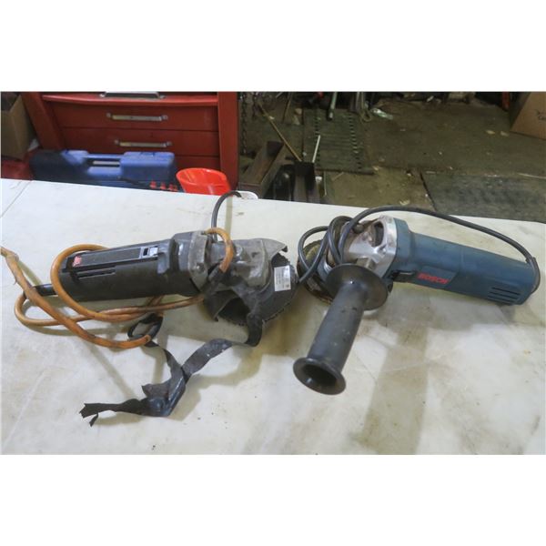 Black & Decker and Bosch angle grinders
