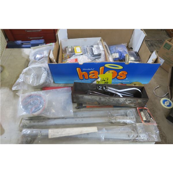 drawer slides, pump accessories, magnet, hardware, chainsaw chains, etc.