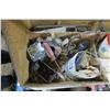 Image 6 : wooden tool tray with assorted tools and hardware