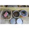 Image 2 : wooden tool tray with assorted tools and hardware