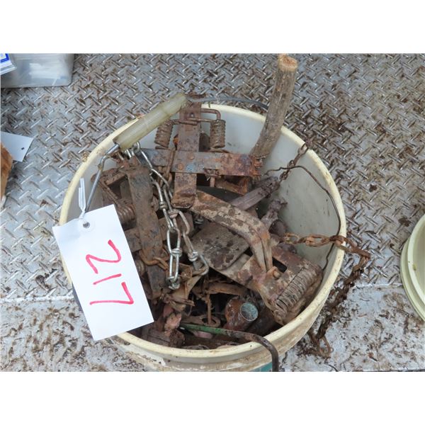 Bucket of traps and supplies