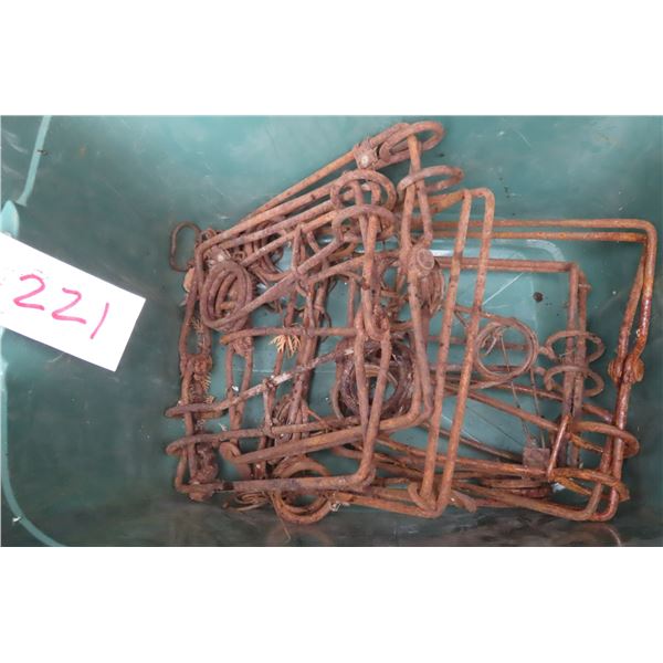 Tub of Conibear traps