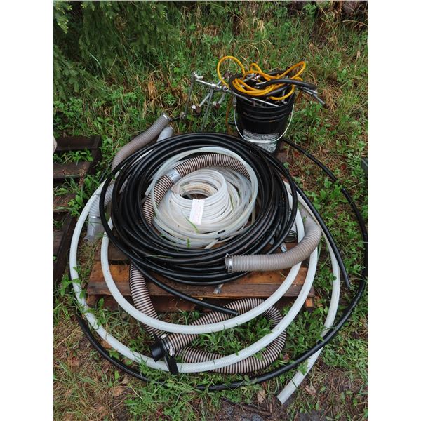 Pallet of Sprayer hose/fittings/PVC pipes
