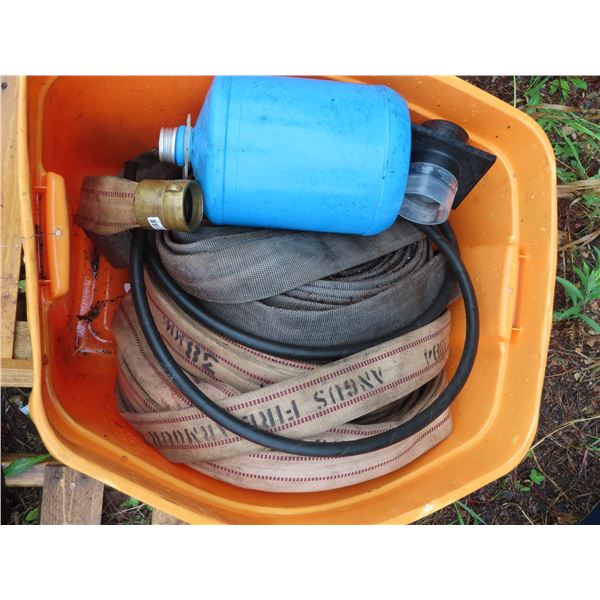 Tub of firehose (1 1/2"_ 3 rolls