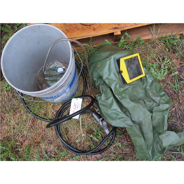 Sandblasting hood/cover/helmet/gauge