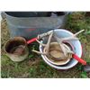 Image 4 : Lot of Galvanized and enamelware & 2 shed antlers