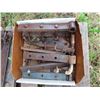 Image 2 : Pallet of cast chair ends, hinges, pulleys, fire stoker set