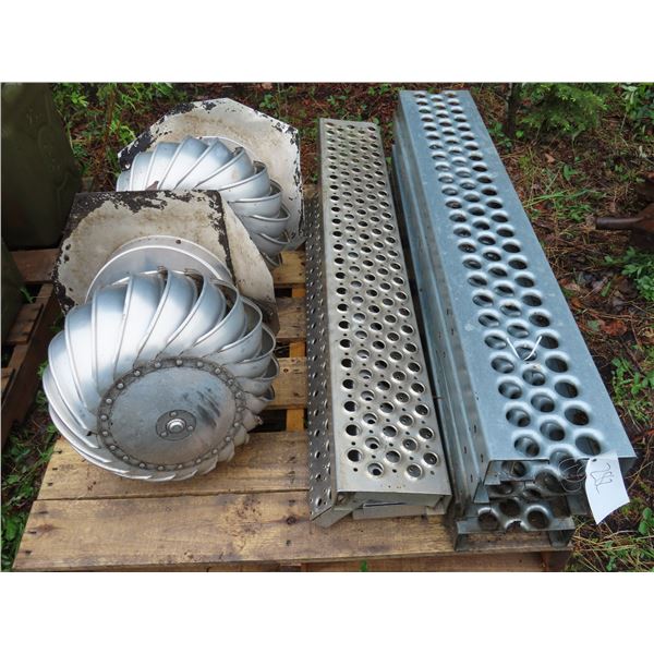 10 Approximately 48" Steel/Aluminum & 3 Whirly birds