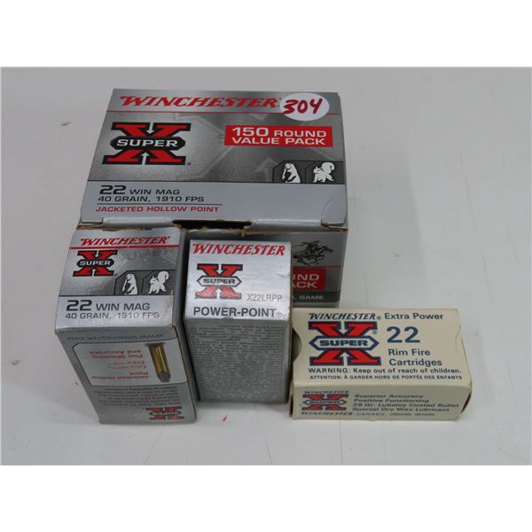 Winchester Super-X 22Win Mag 40 grain, 1910 fps jacketed hollow point + 1 box of 22 WIN Superior Acc