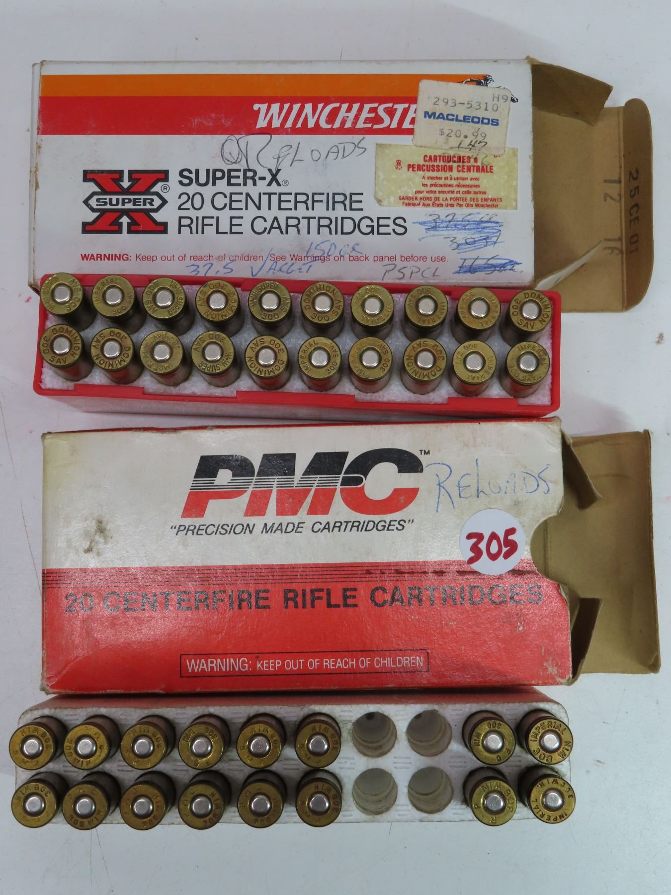 300 Dominion Sav & Imperial 300 Win Centerfire Rifle rounds – reloads ...