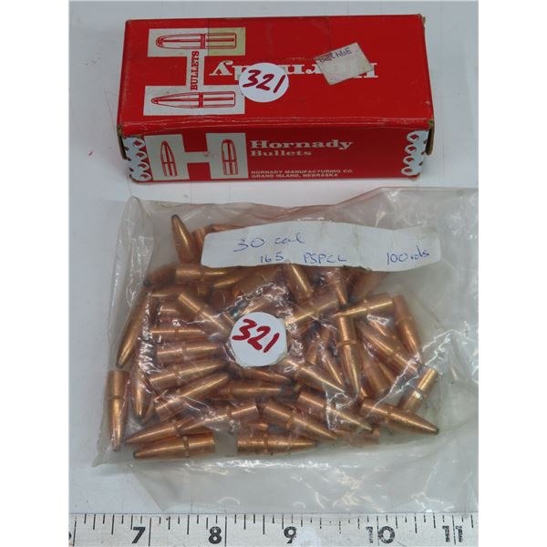 Hornady 30 Cal. 168 GR .308 B.T.H.P. bullets & 30 Cal 165 GR PSPCL – reloading bullets
