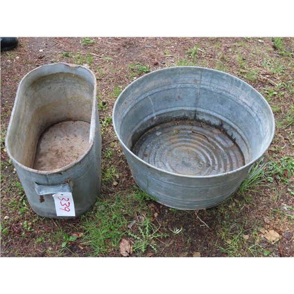 galvanized tub and boiler