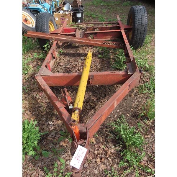 trailer frame with tires - 45"x128"