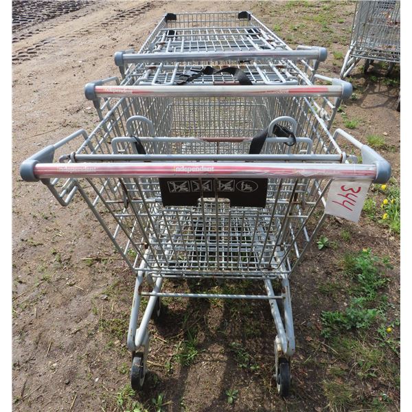 3 shopping carts